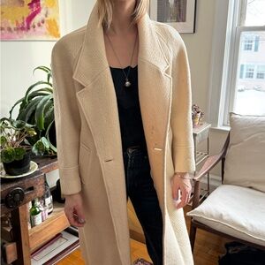 Elegant Vintage Cream Women's Coat